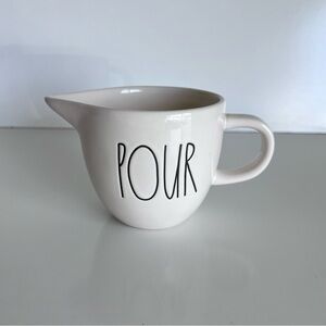 Rae Dunn Artesian Collection by Magenta “POUR” Creamer, Pitcher, Gravy Dish